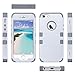 ULAK iPhone SE Case,iPhone 5S Case, Anti Slip Shock Resistance Protective Cover with Hybrid High Soft Silicone + Hard PC Case for Apple iPhone 5/5S/SE,Silver+Gray