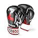 Flexzion 10 oz Boxing Gloves Women Men Youth - Fit for Heavy Bag Work, Training, Sparring, & General Exercise - Quick Velcro Strap, Secure Fit, Ample Padding, & Maximum Protection, Red Black