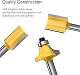 Anesty Router Bit Set 15Pcs 6.35mm 1/4in Shank Carbide Woodworking Bits view 3