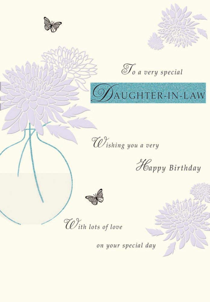Piccadilly Greetings Modern Birthday Card Daughter In Law - 9 x 6 inches