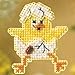 Spring Chick Beaded Counted Cross Stitch Ornament Kit Mill Hill 2008 Spring Bouquet MH18-8101