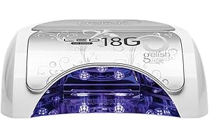 Gelish 18G Classic LED Light - Professional Nail Curing Lamp for Home or Salon Use, Fast-Drying 36W, Corded, SafeLight™ Technology, Ergonomic Design, Pedicure-Friendly.