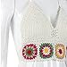 Sannysis Women Knit Lace Bra Beach Halter Crop Top Cami Tank (White)