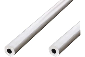 Aopin Round Aluminum Tube 9mm/0.35" ID x 19mm/0.75" OD x 300mm/11.8" Length, Seamless Aluminum Straight Tube 2 PCS