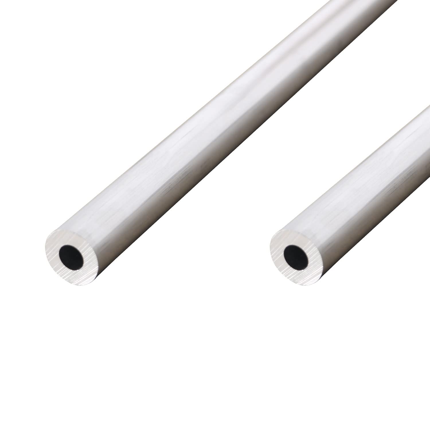 Aopin Round Aluminum Tube 11mm/0.43" ID x 19mm/0.75" OD x 300mm/11.8" Length, Seamless Aluminum Straight Tube 2 PCS