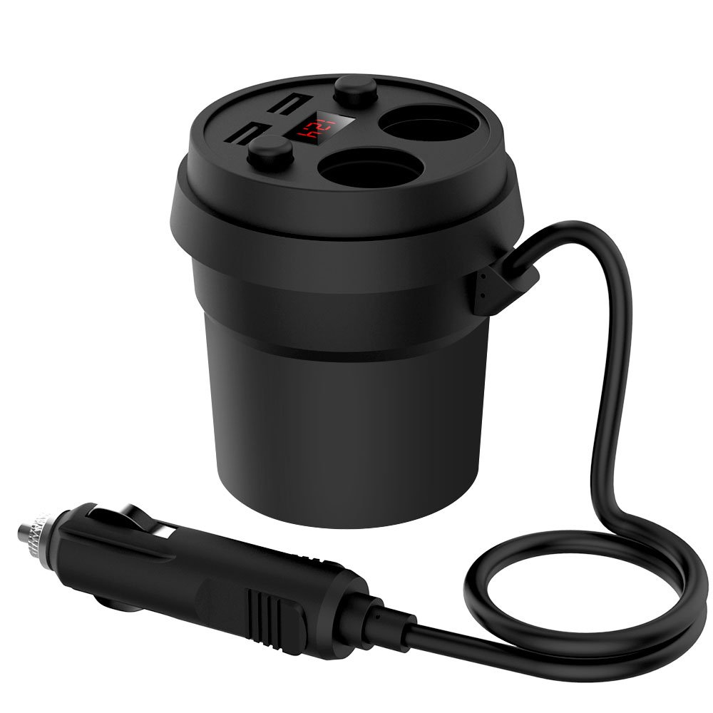 本店は 車カップ充電器 Uverbon 60 W 12 V 24 V 2ソケットシガレットライター電源アダプタwith 3 1 Aデュアルusb On Offスイッチfor Iphone X 8 7 6 Plus Android携帯電話 ダッシュカム ブラック B07dj47th1 激安単価で Www Kcjhfoundation Org
