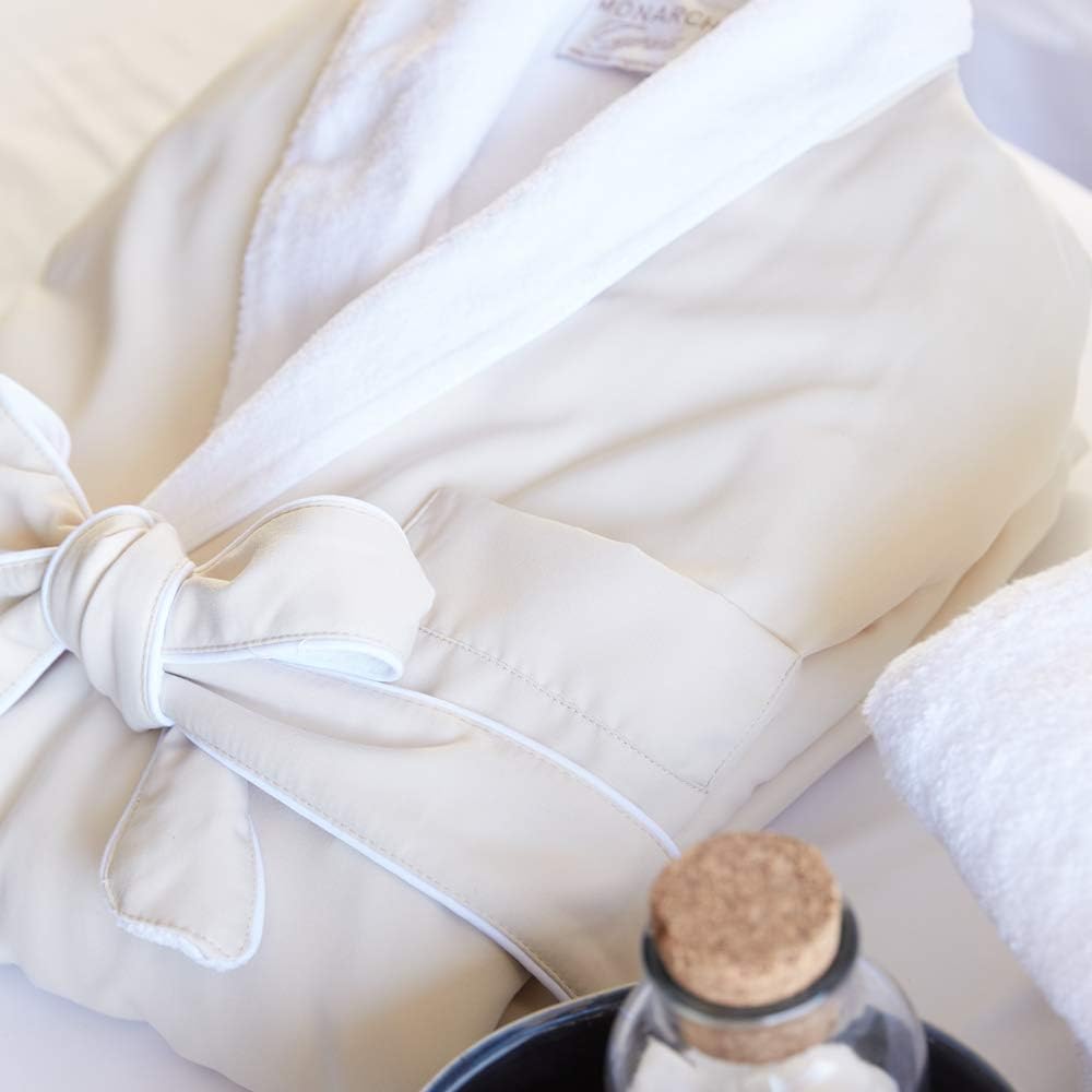 MONARCH Plush Lined Microfiber Spa Robe - Unisex Luxury Hotel Bathrobes Cypress at  Women’s Clothing store: Bathrobes