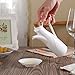 Oil Dispenser Bottle, 8.45 FL OZ (250 ML), 77L Ceramic Tabletop Olive Oil Dispenser Bottle - Soy Sauce or Vinegar Cruet with Pourer - Modern White Ceramic Dinner Liquid Condiment Dispenser