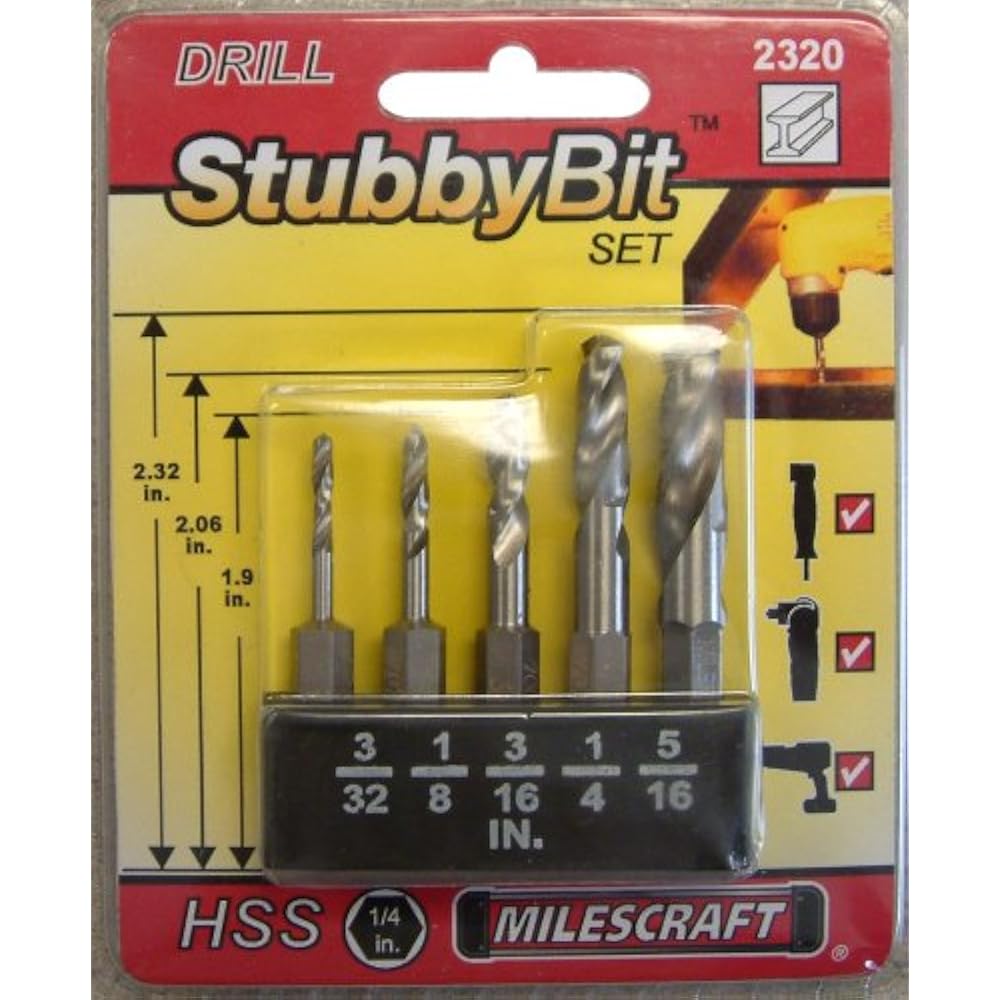 2320 Jobber Drill Bits Metal Stubby Set Hex Shank eBay