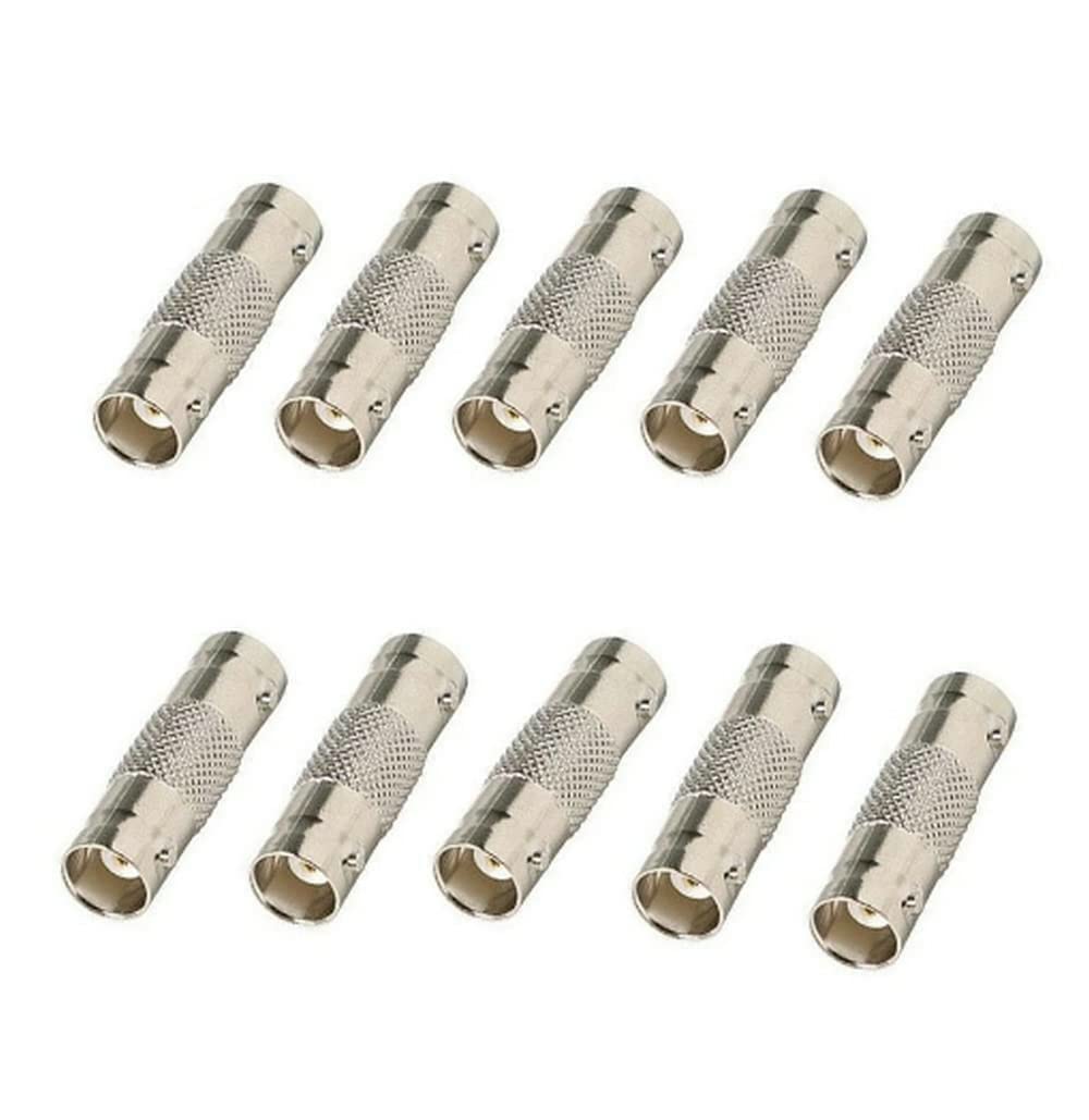 BW 10pcs BNC Female to Female Coupler Connector Adapter for CCTV Camera Video SDI/BNC Cable Joining Extension