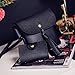 Crossbody Four Set Leather,Clearance! AgrinTol Women Women Fashion Handbag Shoulder Bags Tote Bag Wallet (Black)