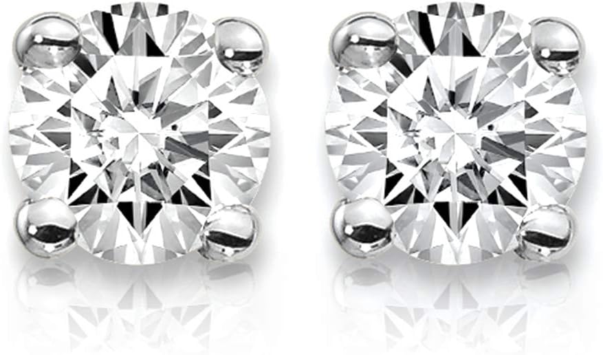 1 Carat Lab Grown Diamond Stud Earrings (Certified D-F Color, VS/SI Clarity) Set in 14k Gold