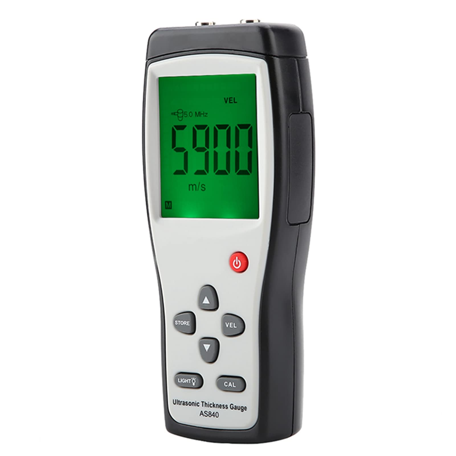 SEAFRONT Ultrasonic Thickness Gauge Digital Handheld Smart Sensor Sound Velocity Meter Metal Depth Tester with Calibration Block & Probe & Box