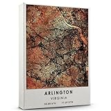 Arlington Map Poster, Virginia Map Art Poster, Map
