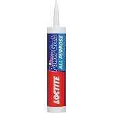 Loctite Power Grab Express All Purpose Construction Adhesive, 9 fl oz Cartridge, 1 Pack - Versatile Construction Glue for Cement, Tile, Wall &amp; More