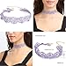 Tpocean 21Pcs Rainbow Lace Tattoo Choker Set Gothic Punk Velvet Necklaces Girls Teens Party Gifts