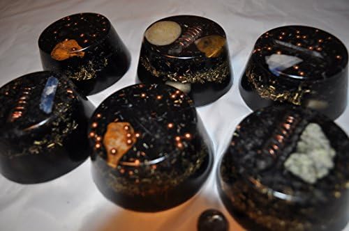 6 medium aesthetic QUARTZ CRYSTAL ORGONE ENERGY TB's FOR EMF PROTECTION, HOME OR OFFICE DECORATION, IMPROVED SLEEP makes perfect and complete home system for maximum protection from WiFi and EMF