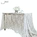 yazi 60x120 inch White Lace Table Runner Spring Summer Classical Wedding Decor, Table Runner Lace Overlay Baby & Birthday Party Rustic Wedding Party Reception Decorations