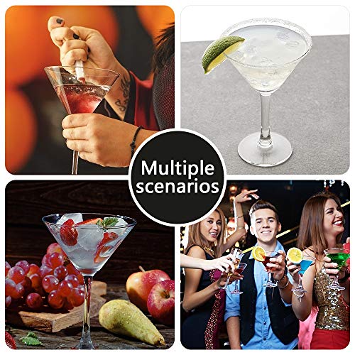 I-WILL Cocktailgläser 180ml Plastik Wiederverwendbar Unzerbrechliche Cocktail-Glas mit Stiel Cocktailgläser zum Martini… – Bild 7