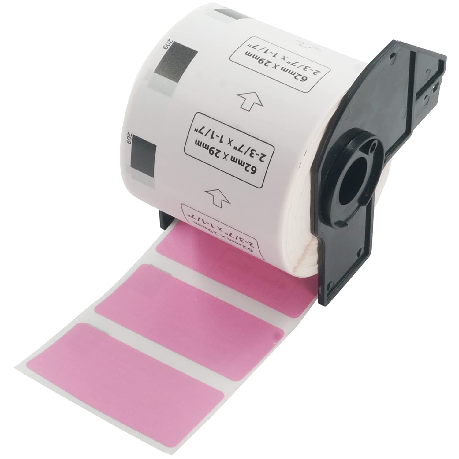 BETCKEY - 800 Pink Labels Replacement for Brother DK-11209, 62mm x 29mm Small Address Labels Compatible with Brother QL Label Printers — image 1