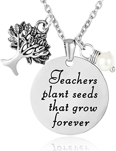 ELOI Teacher Appreciation Gifts Necklace Thank You Gift from Student Personalized Teacher Pendant Jewelry