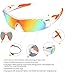 HODGSON Sports Sunglasses Polarized for Men Women with 5 Interchangeable Lenses (Orange)