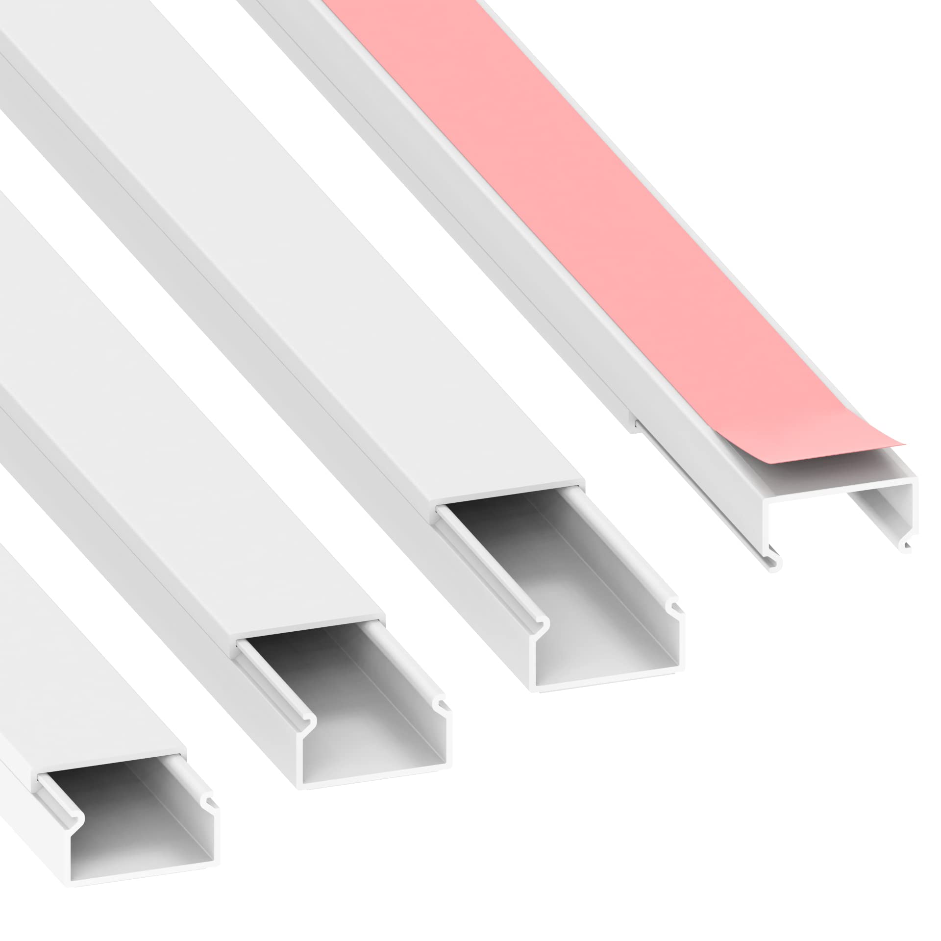 Habengut Cable Duct (Self-Adhesive) 22 x 12 mm PVC White Length 4 m (4 x 1 metre)