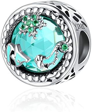 Mystery Ocean Fashion New Genuine 925 Sterling Silver Mystery Ocean Charms Beads fit Women Charm Bracelets DIY Stone Jewellery