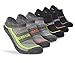 TM-MZS06-YKR_Large Tesla Men's 6-Pairs Atheltic No Show Socks Cushioned Comfort w Mesh MZS06