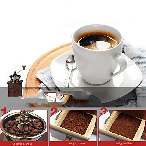 cherrypop Kaffee Bohnen MüHle Holz Manuelle Kaffee MüHle Hand Edelstahl Retro Kaffee GewüRz GratmüHle mit Keramik – Bild 7