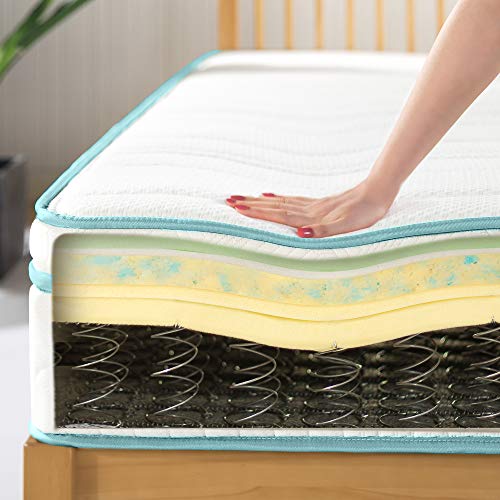 ZINUS 12 Inch Memory Foam Spring Hybrid Mattress / Euro Top Innerspring