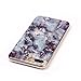 UCLL iphone 7 Plus Case ,Marble Pattern Soft Flexible TPU Slim Fit Protective Cover Case for Iphone7plus with a Screen Protector (Deep gray)