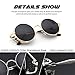 CGID E71 Retro Steampunk Style Inspired Round Metal Circle Polarized Sunglasses for Women Men