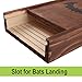 Lovinouse Premium Bat House, Dark Natural Wood Bats Shelter, with Mount Hardware Pre-Finished Easy to Install (2 Chamber)