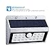Litom Super Bright Motion Sensor Wall 2nd Generation LED Solar Wireless Security Waterproof Lighting for Outdoor Garden Patio Yard Garage RV, (Silver)