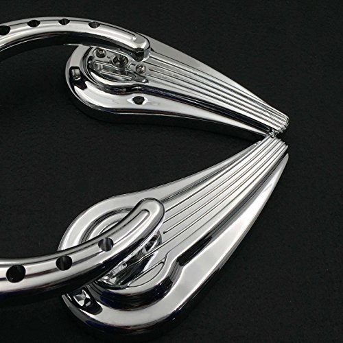 image for HTT Motorcycle Chrome Raindrop Side Mirrors For 1984 and up Harley Dav