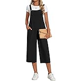 Airpink Women's Adjustable Jumpsuits Casual Wide Leg Overalls Summer Loose Rompers with Pockets