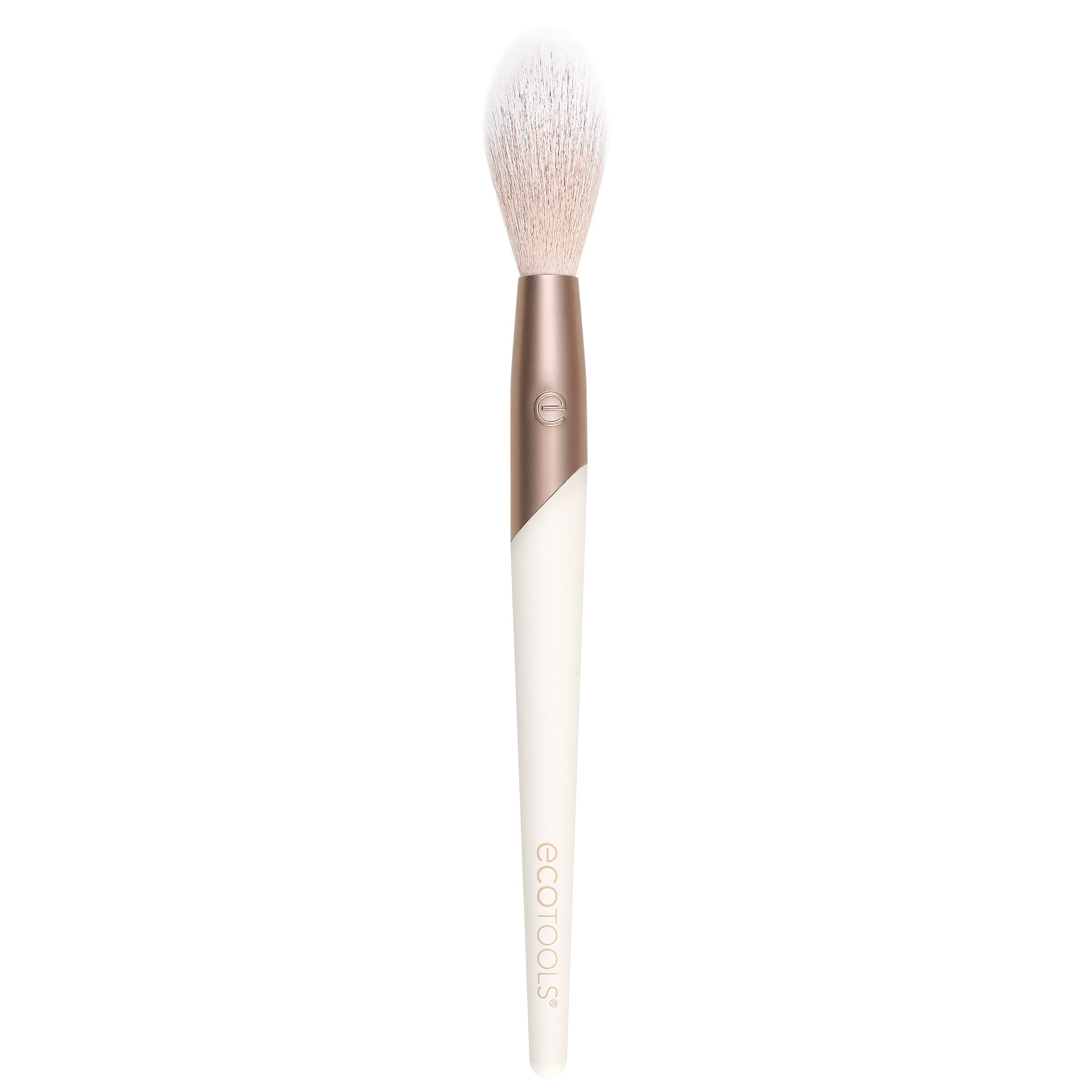 EcoTools Luxe Soft Highlighter Makeup Face Powder Makeup Brush, Luminous Glow, Buildable Coverage, Ultra Soft Bristles For Face Brush, Luxurious Professional Brush, Pink, 1 Count