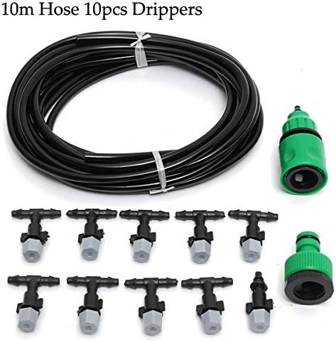 10m 33ft Gardening Plant Micro Drip Irrigation System Patio Atomization Micro Sprinkler Cooling Kit