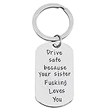 CINDYHE Drive Safe I Love You Keychain for Brother