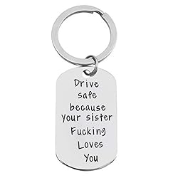 CINDYHE Drive Safe I Love You Keychain for Brother