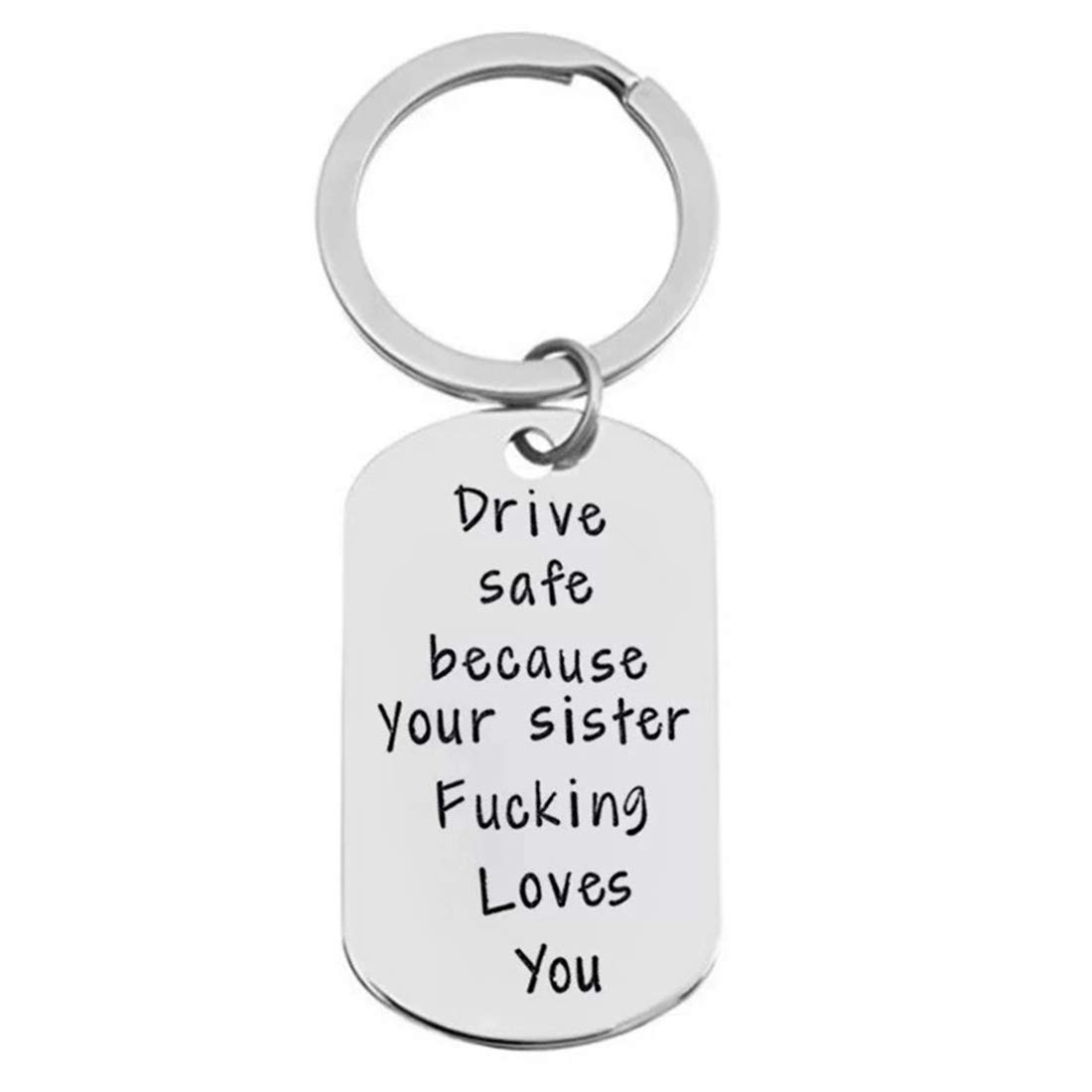 CINDYHE Drive Safe I Love You Keychain for Brother