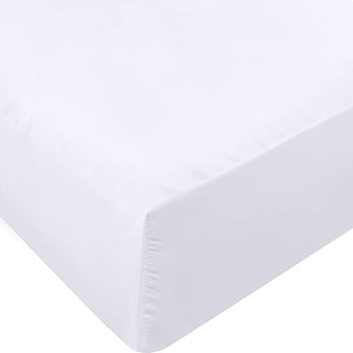 Utopia Bedding Fitted Sheet - Soft Brushed Microfiber - Deep Pockets, Shrinkage and Fade Resistant - Easy Care - 1 Fitted Sheet Only (Cal King, White)