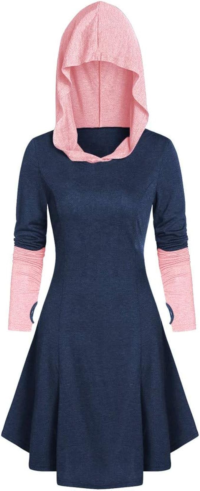 hooded plus size high low sweater
