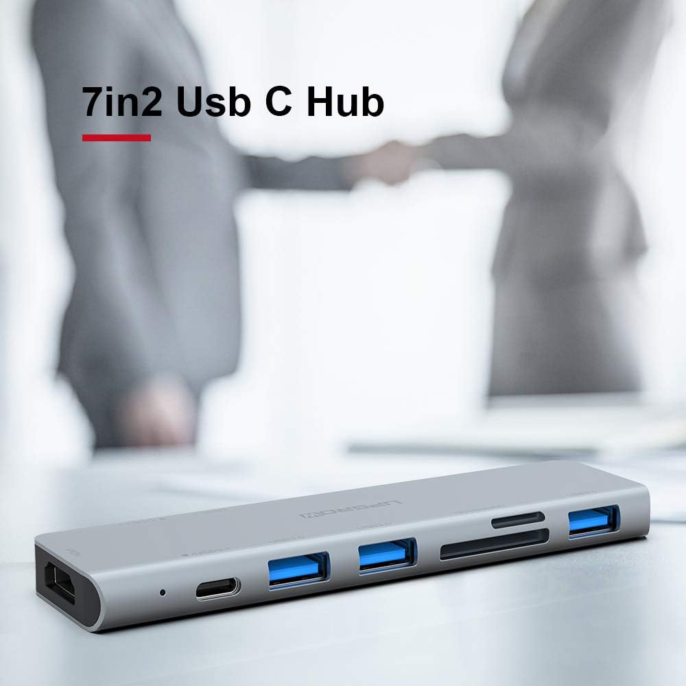 UPGROW USB C Hub, Type C Hub Adapter, MacBook Pro Accessories with 3 USB 3.0 Ports, 4K@30Hz HDMI,TF/SD Card Reader, USB-C PD Docking for MacBook Pro 13″ 15″ 16″2017-2020 & MacBook Air 2020/2019/2018: Computers & Accessories