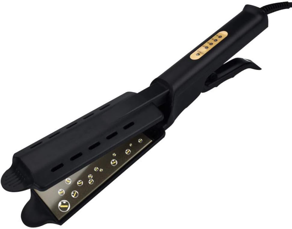 Hair Straightener Electric Splint Straight Clip Ceramic Hair Straightener Black Electronic Constant Temperature Hair Straightener Straight Hair Curling 2-in-1