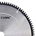 TWIN-TOWN 12-Inch 96 Tooth TCG Aluminum Cutting Saw Blade for Miter/Table Saws - Precision Circular Saw Blades for Aluminum, Plastics, Non-Ferrous Metals with 1