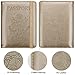 WALNEW RFID Passport Holder Cover Traveling Passport Case (Gold)