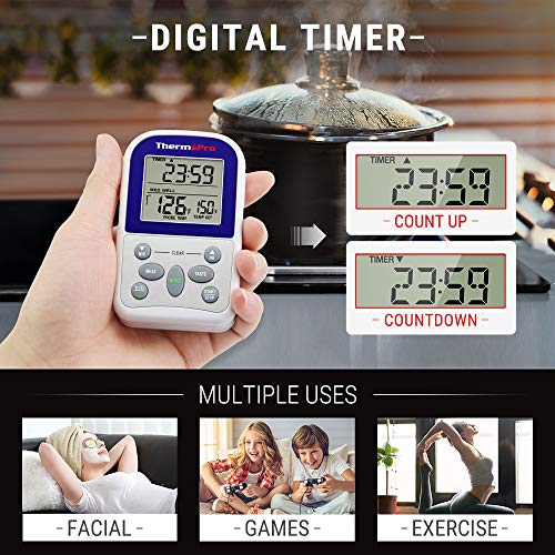 ThermoPro TP11S Digital Wireless Meat Thermometer for Grilling Smoker