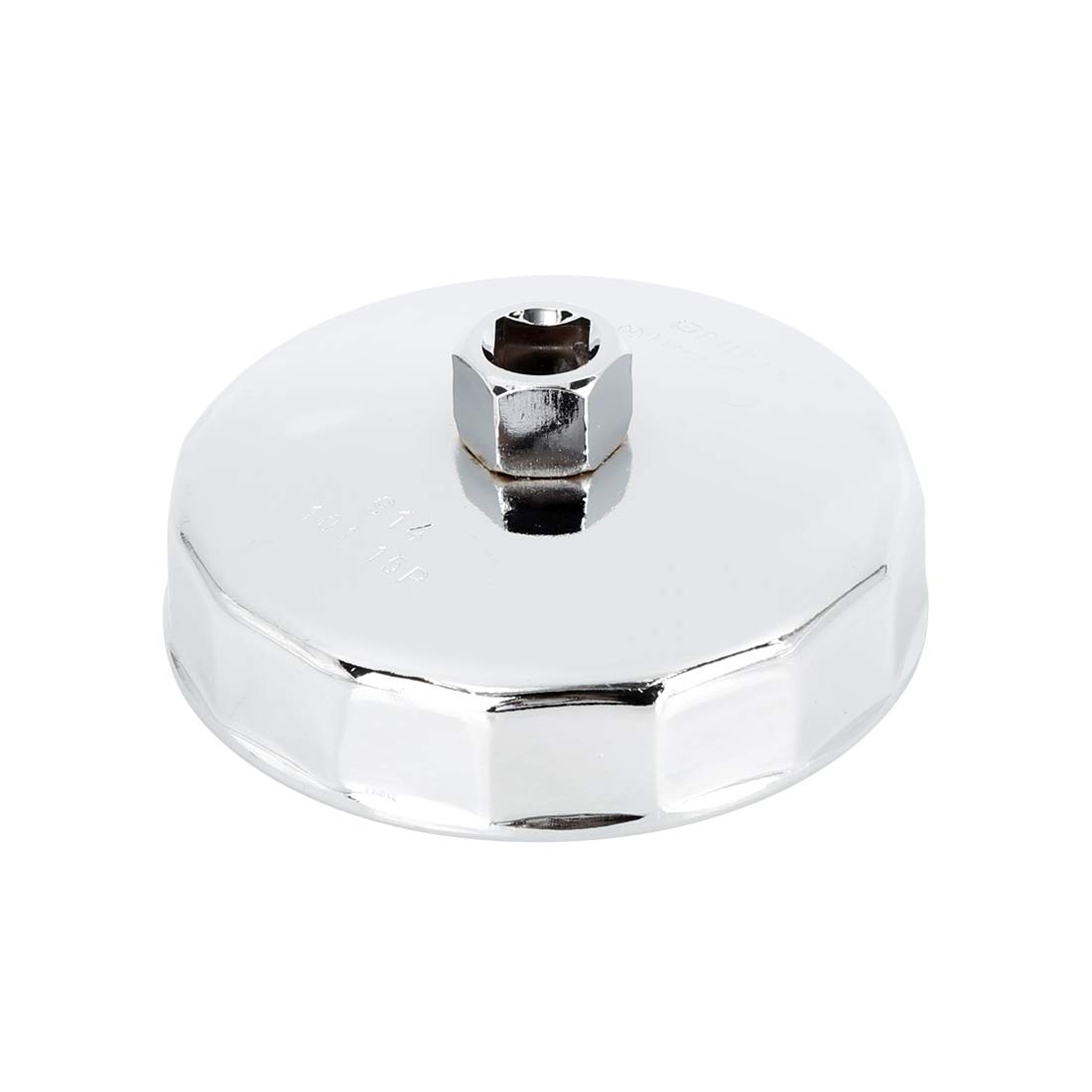 sourcing map 101mm 15 Flutes Metal Car Oil Filter Cap Wrench Socket Remover Tool